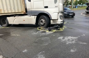 Polizei Duisburg: POL-DU: Wanheimerort: Lkw erfasst Radfahrer
