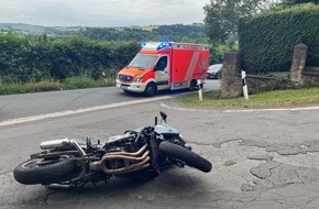 Kreispolizeibehörde Herford: POL-HF: Motorradfahrer nach Unfall verletzt- Sturz beim Abbiegen