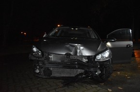 Polizei Wolfsburg: POL-WOB: Wolfsburg - Verkehrsunfall unter Alkoholeinfluss - mit 1,73 Promille über Mittelinsel eines Kreisverkehrs gefahren