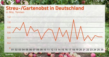 VdF Verband der deutschen Fruchtsaft-Industrie: Regen entscheidend f&uuml;r Streuobsternte 2026: 450.000 Tonnen erwartet