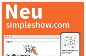 simpleshow GmbH: Erklärvideo-Pionier simpleshow trägt mit neuer Webseite wachsender Plattform Rechnung