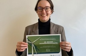 Dr. Becker Klinikgesellschaft: Auszeichnung von Health Care Without Harm für die Dr. Becker Unternehmensgruppe