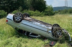 Verkehrsdirektion Mainz: POL-VDMZ: Überschlag in Autobahnauffahrt