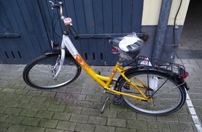 Polizeidirektion Flensburg: POL-FL: Nach versuchtem Einbruch in Goldschmiede Fahrrad aufgefunden - Wer kann Angaben zum Fahrrad machen?