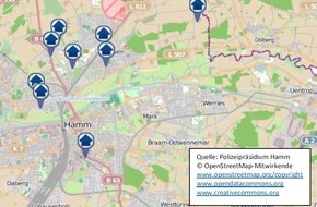 Polizeipräsidium Hamm: POL-HAM: Wohnungseinbruchs-Radar für die Woche vom 15.10. bis zum 21.10.2018
