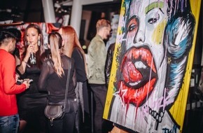 Le Méridien Hotel Hamburg: Pop Up Art: Erfolgreicher Start für die neue Kunst-Event-Reihe im Le Méridien Hamburg / Das Hamburger Design-Hotel präsentierte die Kunstwerke des Streetart-Künstlers Efkan Irkilata