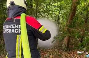 Feuerwehr Allensbach: FW Allensbach: B1 Grillstelle rauchend