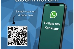 Polizeipräsidium Konstanz: POL-KN: (Polizeipräsidium Konstanz) - Neuer WhatsApp-Kanal des Polizeipräsidiums Konstanz geht an den Start (01.12.2025)