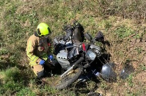 Feuerwehr Stolberg: FW-Stolberg: Verletzter Motorradfahrer