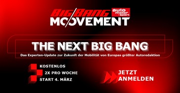 Motor Presse Stuttgart, AUTO MOTOR UND SPORT: Big Bang Moovement: Drei Medienh&auml;user starten gemeinsamen Mobility-Newsletter