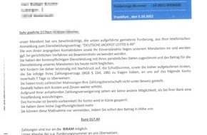 Kreispolizeibehörde Euskirchen: POL-EU: Vorsicht Betrug: Fake-Inkassoschreiben im Umlauf