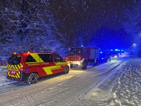 FW Stuttgart: Feuerwehr Stuttgart aufgrund von Schneefall im Einsatz