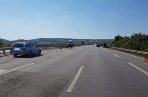 Polizeidirektion Neustadt/Weinstraße: POL-PDNW: Polizeiautobahnstation Ruchheim - Verkehrsunfall mit Voll- und anschließender Teilsperrung der Autobahn 6 bei Grünstadt