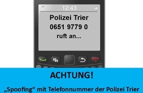 Polizeipräsidium Trier: POL-PPTR: Achtung! Betrüger geben sich am Telefon als Polizei aus