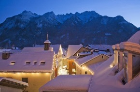 Alpenregion Bludenz: Winter, Schnee und berge.hören in der Alpenstadt Bludenz - BILD