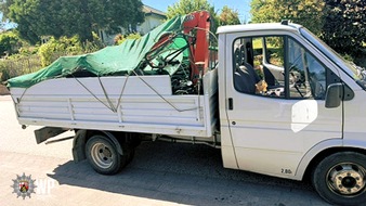 Polizeipr&auml;sidium Westpfalz: POL-PPWP: Kleinlaster samt Baukran verschwunden