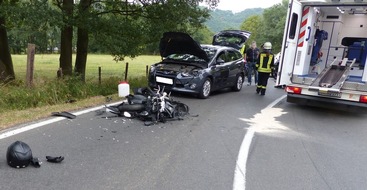 Polizei Düren: POL-DN: Rettungshubschrauber für schwer verletzten Kradfahrer im Einsatz