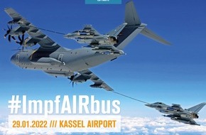 PIZ Luftwaffe: #ImpfAIRbus - A400M der Luftwaffe kommt am 29. Januar für besondere Impfaktion nach Kassel