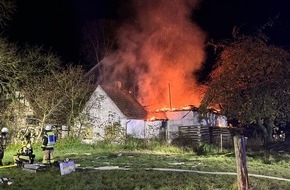 Polizei Minden-Lübbecke: POL-MI: Leerstehendes Bauernhaus fängt Feuer