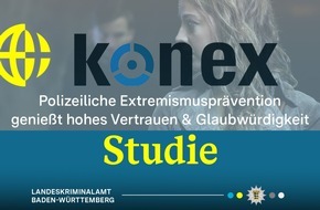 Landeskriminalamt Baden-Württemberg: LKA-BW: Bundesweit repräsentative Umfrage zeigt erstmals: Polizeiliche Extremismusprävention genießt hohes Vertrauen und Glaubwürdigkeit