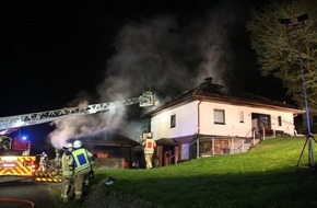 Freiwillige Feuerwehr der Stadt Lohmar: FW-Lohmar: Brand eines Einfamilienhauses