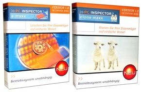 Convar Systeme Deutschland: Ab Juli 2003 sind die neuen kostenlosen Vollversionen von PC Inspector(TM) e-maxx und PC Inspector (TM) clone maxx bei Convar zum Download erhältlich