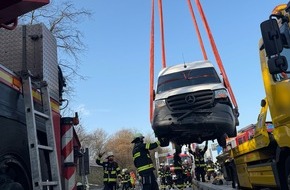 Feuerwehr M&uuml;nchen: FW-M: Kleintransporter auf Abwegen (Hadern)