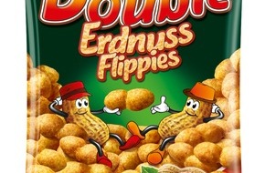 Intersnack Knabber-Gebäck GmbH & Co. KG: funny-frisch Double Erdnuss Flippies - das doppelte Erdnussvergnügen (FOTO)