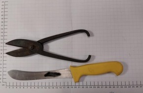 Bundespolizeidirektion Sankt Augustin: BPOL NRW: Trotz Waffenverbot: Bundespolizei beschlagnahmt Messer und Werkzeug