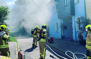 Feuerwehr Stolberg: FW-Stolberg: Kellerbrand - verletzte Bewohnerin
