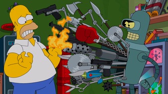 ProSieben: Homer vs. Bender: "Die Simpsons" treffen in ihrer 26. Staffel auf Matt Groenings "Futurama" - ab 18. August auf ProSieben