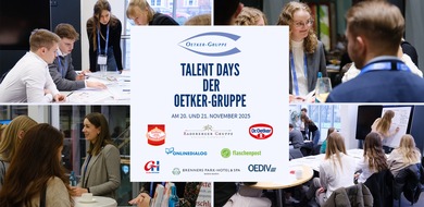OETKER-GRUPPE: Bei den Talent Days in die Oetker-Gruppe eintauchen / Bewerbungsphase für Studierende und Hochschulabsolventen läuft ab sofort bis zum 12.10.2025