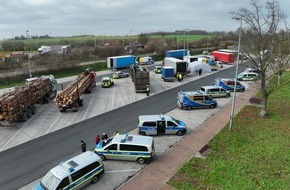 Polizeipräsidium Südosthessen: POL-OF: Verkehrsspezialisten nahmen erneut gewerblichen Güter- und Personenverkehr ins Visier - Autobahn 45 / Parkplatz Pfingstweide