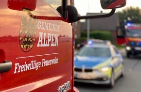 Freiwillige Feuerwehr Alpen: FW Alpen: Überflutete Straße