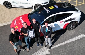 webfleet: Webfleet stellt neuen GUINNESS WORLD RECORD(TM) mit einem Elektroauto auf: 916,74 Kilometer Fahrt mit einer einzigen Ladung