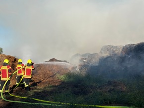 FW Reichenau: Brand von mehreren hundert Riedballen fordert Feuerwehr über 24 Stunden - 19.08.2026