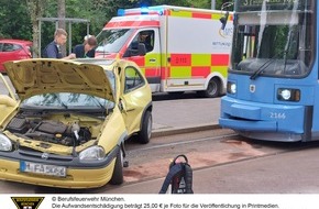 Feuerwehr München: FW-M: Frau bei Unfall schwer verletzt (Bogenhausen)
