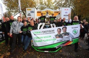 Skoda Auto Deutschland GmbH: FABIANtastisch! Fabian Kreim und Frank Christian gewinnen ersten deutschen Meistertitel mit SKODA AUTO Deutschland (FOTO)