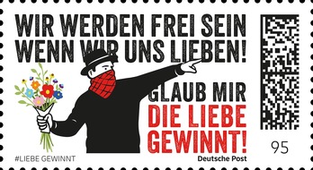 DHL Group: Brings, Pride & Pixelherz: Neue Briefmarken feiern die Liebe vielf&auml;ltig