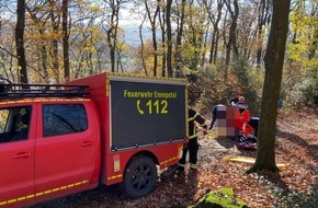 Feuerwehr Herdecke: FW-EN: Interkommunale Zusammenarbeit bei Menschenrettung aus dem Waldgebiet Nacken - Feuerwehren aus Herdecke, Hagen, Witten und Ennepetal arbeiteten eng zusammen