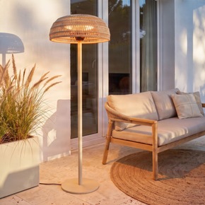 Neue Lucande-Heizstrahler sorgen für Wärme mit Stil: Lampenwelt.de zeigt Outdoor-Designs zwischen Natural, Boho & Retro