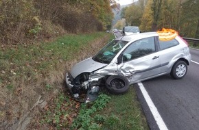 Polizeidirektion Mayen: POL-PDMY: Eine leichtverletzte Person und zwei Totalschäden bei Verkehrsunfall