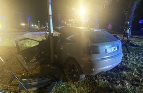 Polizeiinspektion Stade: POL-STD: 19-jähriger Autofahrer bei Unfall in Hammah lebensgefährlich verletzt, Einbrüche in Himmelpforten, Harsefeld und Buxtehude