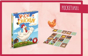 Piatnik: Pick a Chicken: Aufregung im H&uuml;hnerstall - Kniffliges Kartenablegespiel f&uuml;r Kinder von Piatnik