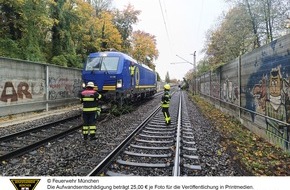 Feuerwehr München: FW-M: Regionalzug kollidiert mit Baum (Giesing)