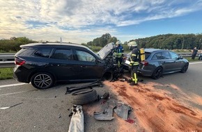 Kreisfeuerwehr Rotenburg (W&uuml;mme): FW-ROW: Vermeintlicher Pkw Brand nach Verkehrsunfall auf der Autobahn 1