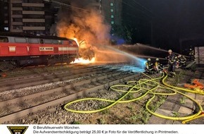 Feuerwehr München: FW-M: Brand eines Bauzuges (Haidhausen)