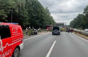 Feuerwehr Bochum: FW-BO: Verkehrsunfall mit mehreren Verletzten auf der A43 - 7 Betroffene, darunter 2 Kinder