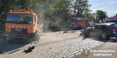 Polizeiinspektion Ludwigslust: POL-LWL: Zwei Verletzte bei Zusammenstoß zwischen PKW und LKW (Ergänzungsmeldung)