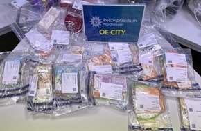 Polizeipr&auml;sidium Nordhessen - Kassel: POL-KS: OE City stellt Kokain und Drogengeld im Wert von &uuml;ber 80.000 Euro sicher: Mutma&szlig;licher Dealer wird Haftrichter vorgef&uuml;hrt